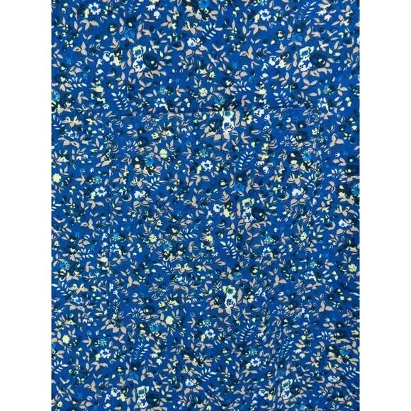 J Crew Shirt Mens Large Blue Floral Print Slim Stretch Short Sleeve Beach Casual - Picture 3 of 7